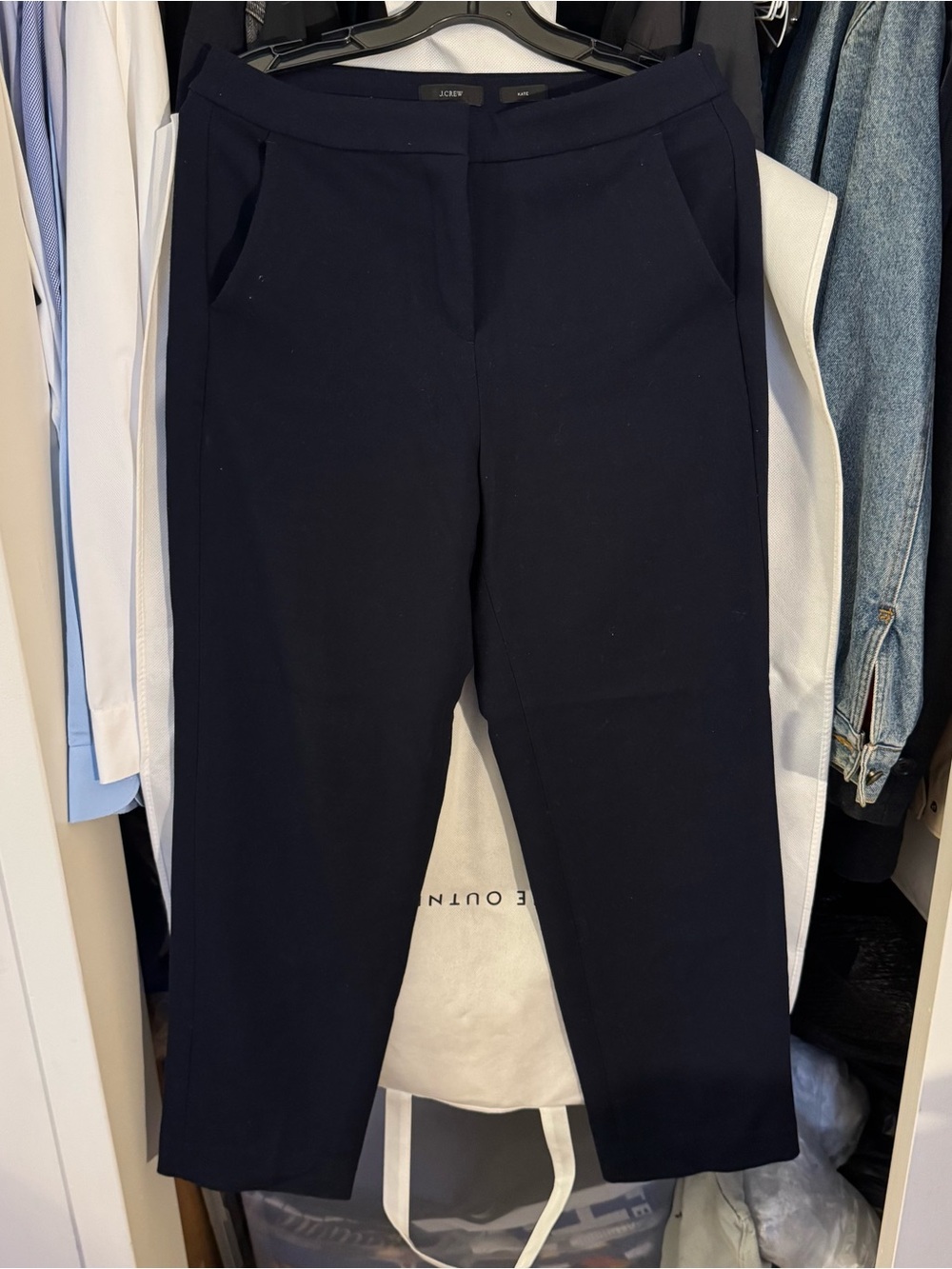 J. Crew Navy Cropped Tapered Pants